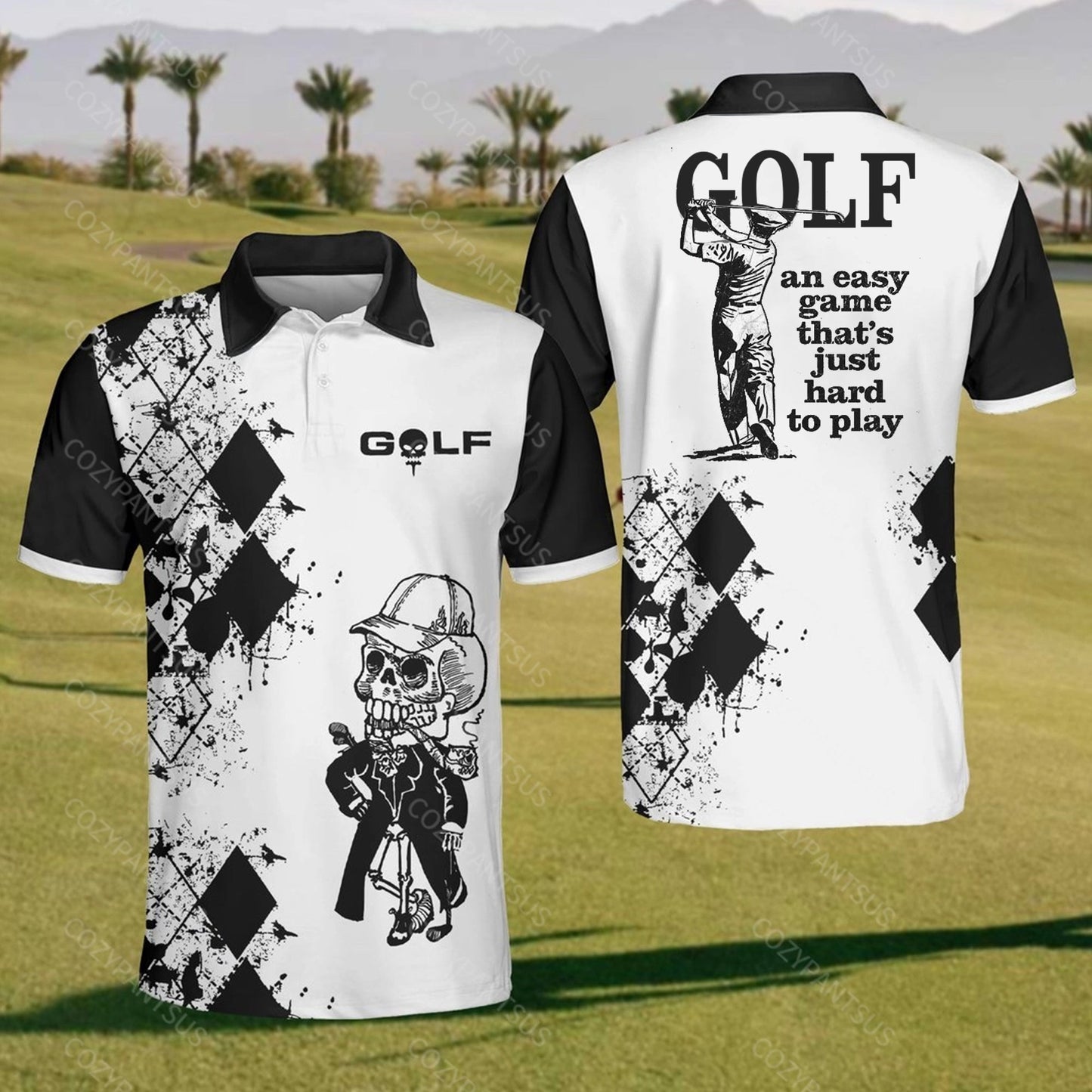 Men'S golf an easy game that just hard to play Polo Shirt