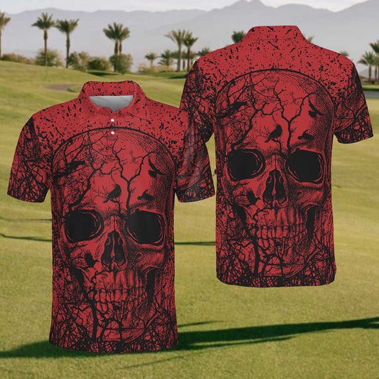 2024 Mens New Skull Golf Polo Shirt