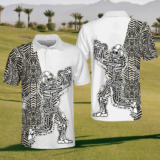 Mens Skull Golf Polo Shirt