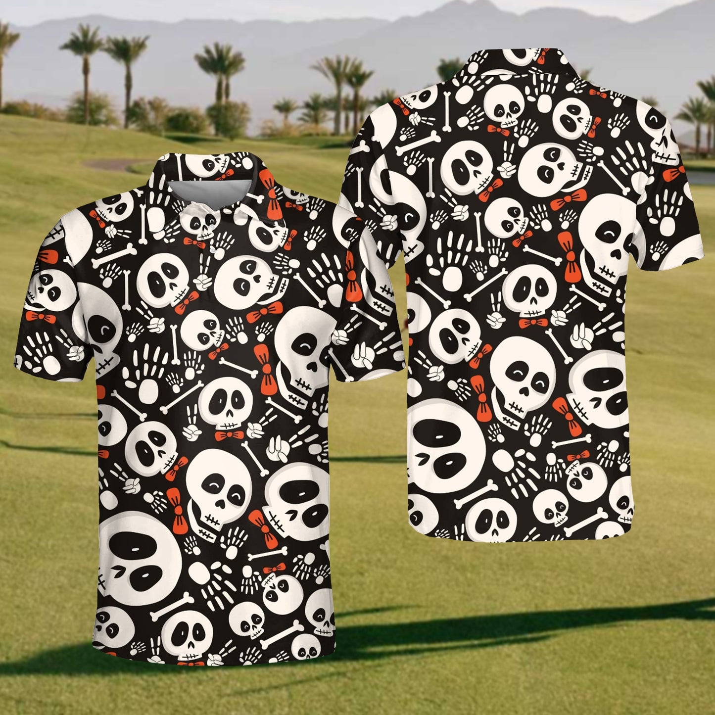 Men's Skull Polo Shirt