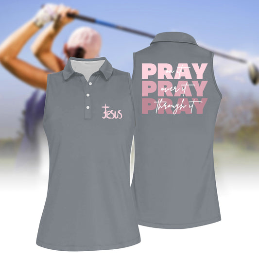 Women's Pray On It Printed Polo Shirt