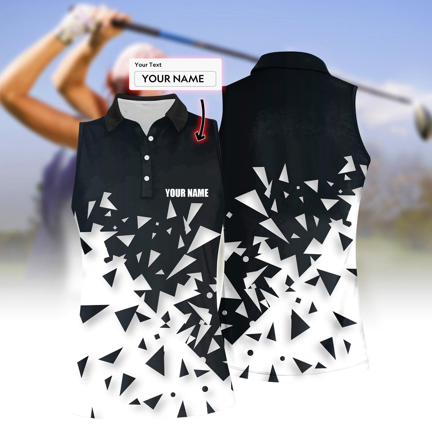 【Custom Your Name】 Women's Golf Polo Shirt