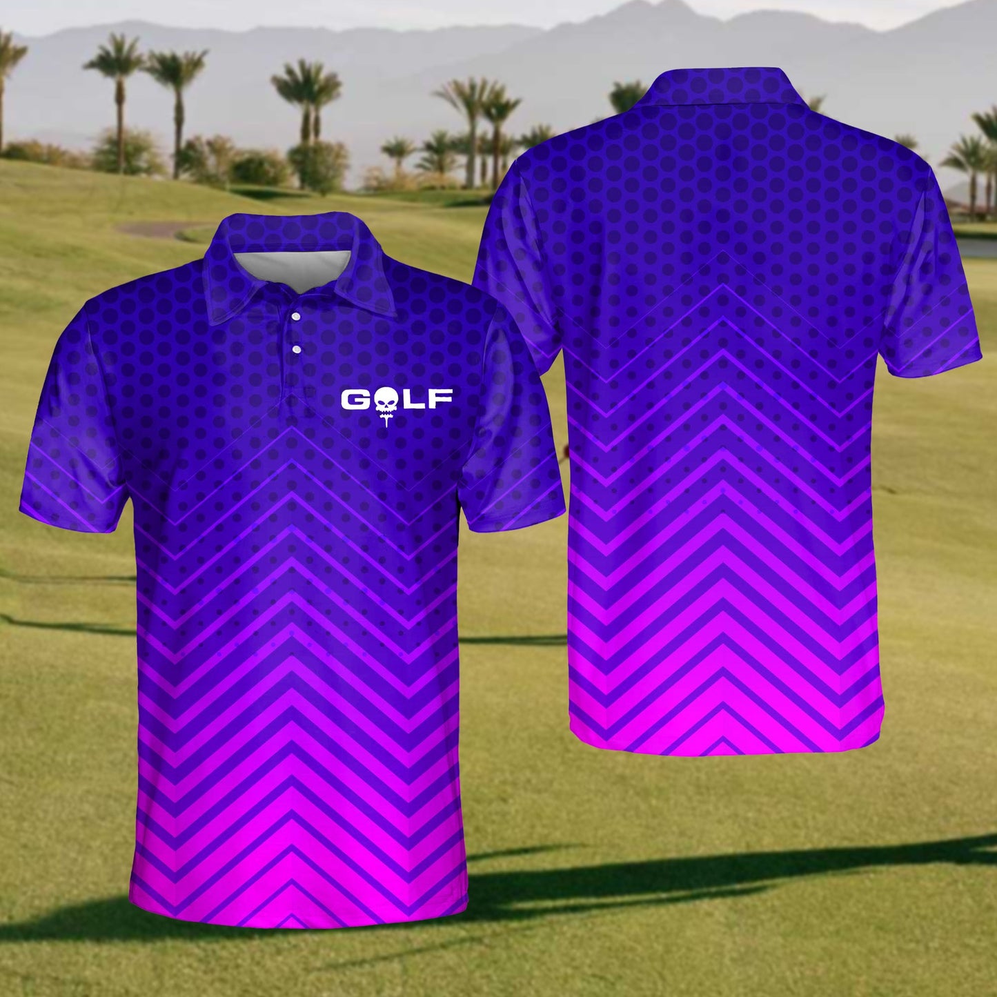 Men's Purple Golf Polo Shirt