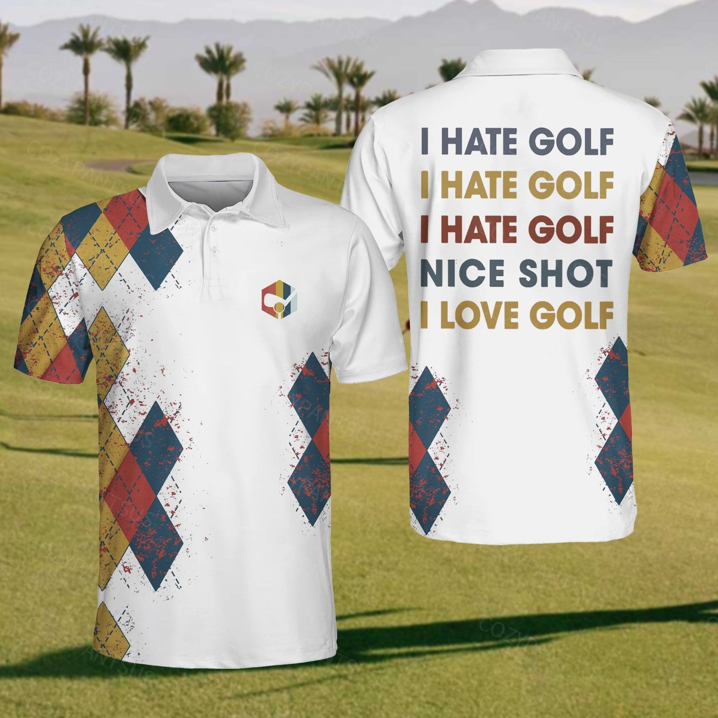 Men's I Hate Golf I Love Golf Polo Shirt