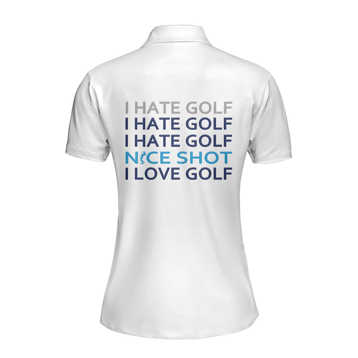 Nice Shot Golf Silhouette Women Short Sleeve Polo Shirt,Sleeveless Polo Shirt