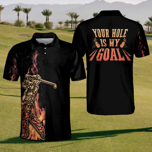 Mens Your Hole Is My Goal Polo Shirt