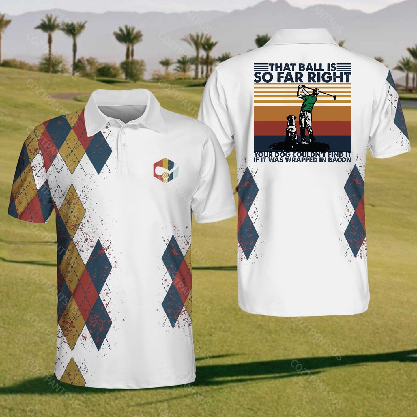 Men'S That Ball Is So Far Right Polo Shirt