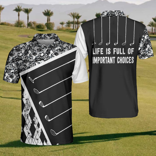 Men's Golf Life is More important Choice Polo Shirt