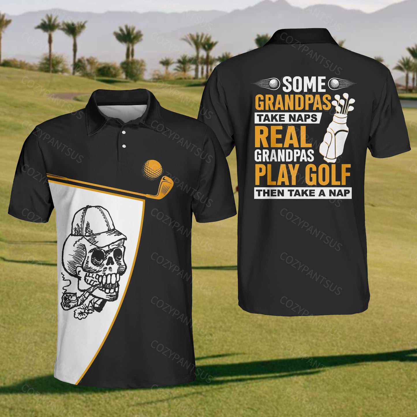 Men's Funny Golf Polo Shirt