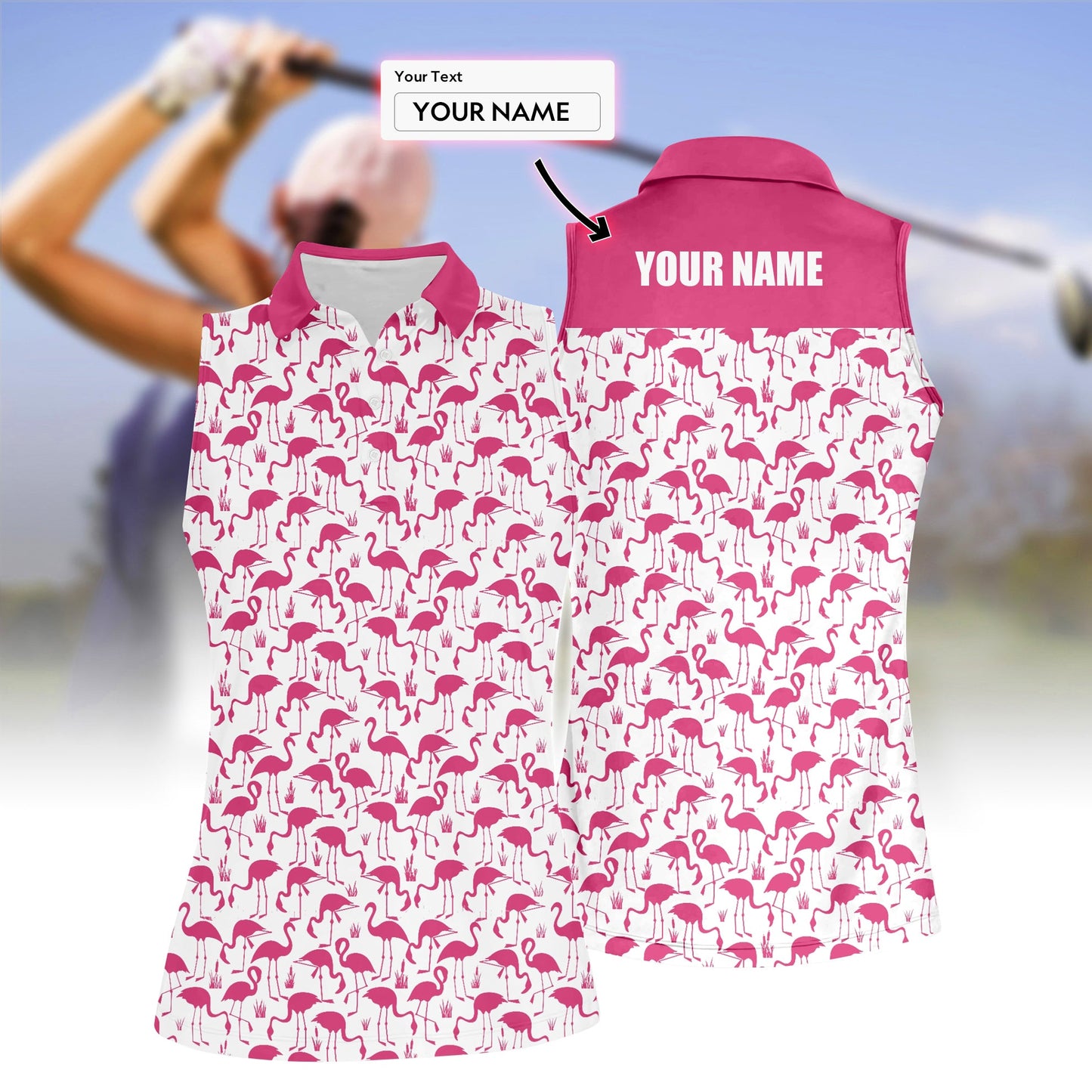 【Custom Your Name】 Women's Golf Polo Shirt