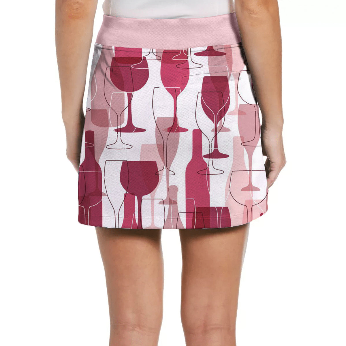 Golf Wine Seamless Pattern Women Skirts （Leggings not included）