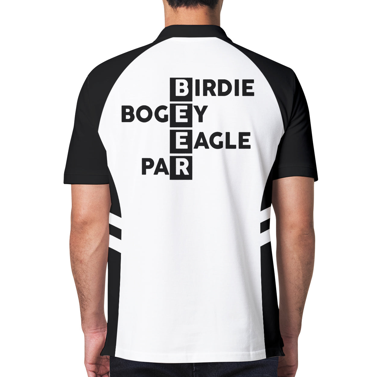 Men'S Beer Birdie Bogey Eagle Par Golf Skeleton Polo Shirt