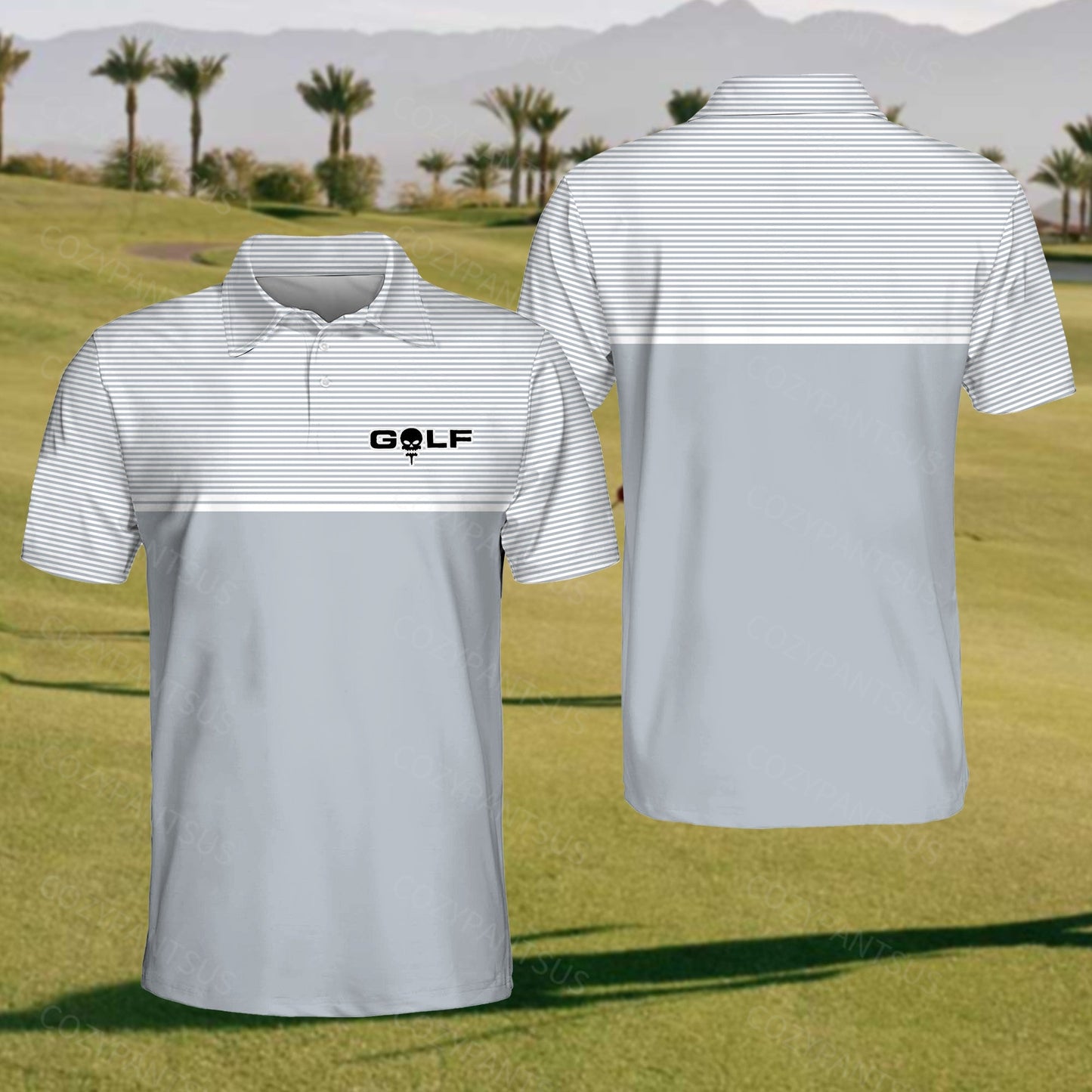 Men's Golf Stripe Polo Shirt