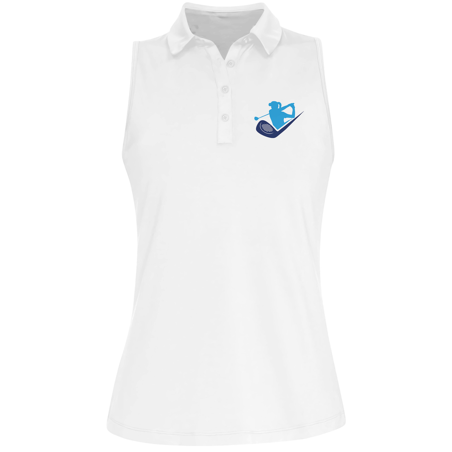 Nice Shot Golf Silhouette Women Short Sleeve Polo Shirt,Sleeveless Polo Shirt