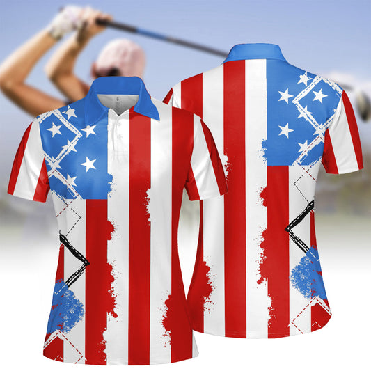 Women's Golf Flag Polo Shirt