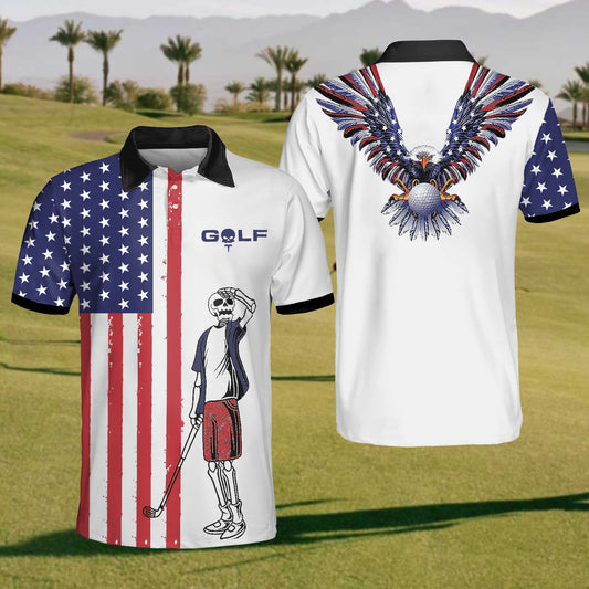 Men's Eagle and Skull Golf Shirt