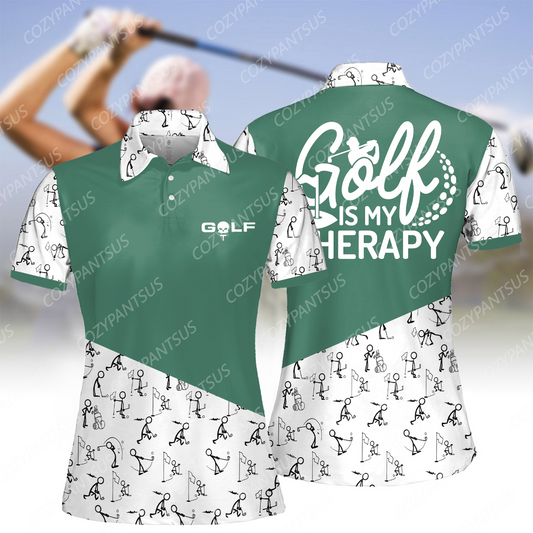 Women's Golf Is My Therapy Polo Shirt