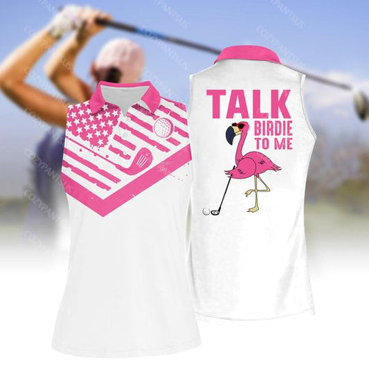 Women'S Talk Birdie To Me Sleeveless Polo Shirt