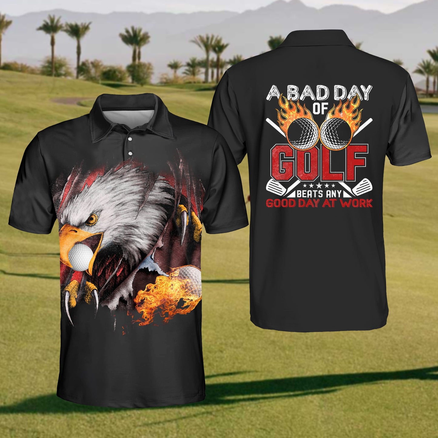 Men's Eagle Golf Polo Shirt