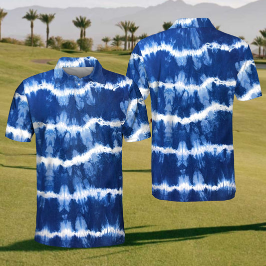 2024 Mens Tie Dye Polo Shirt