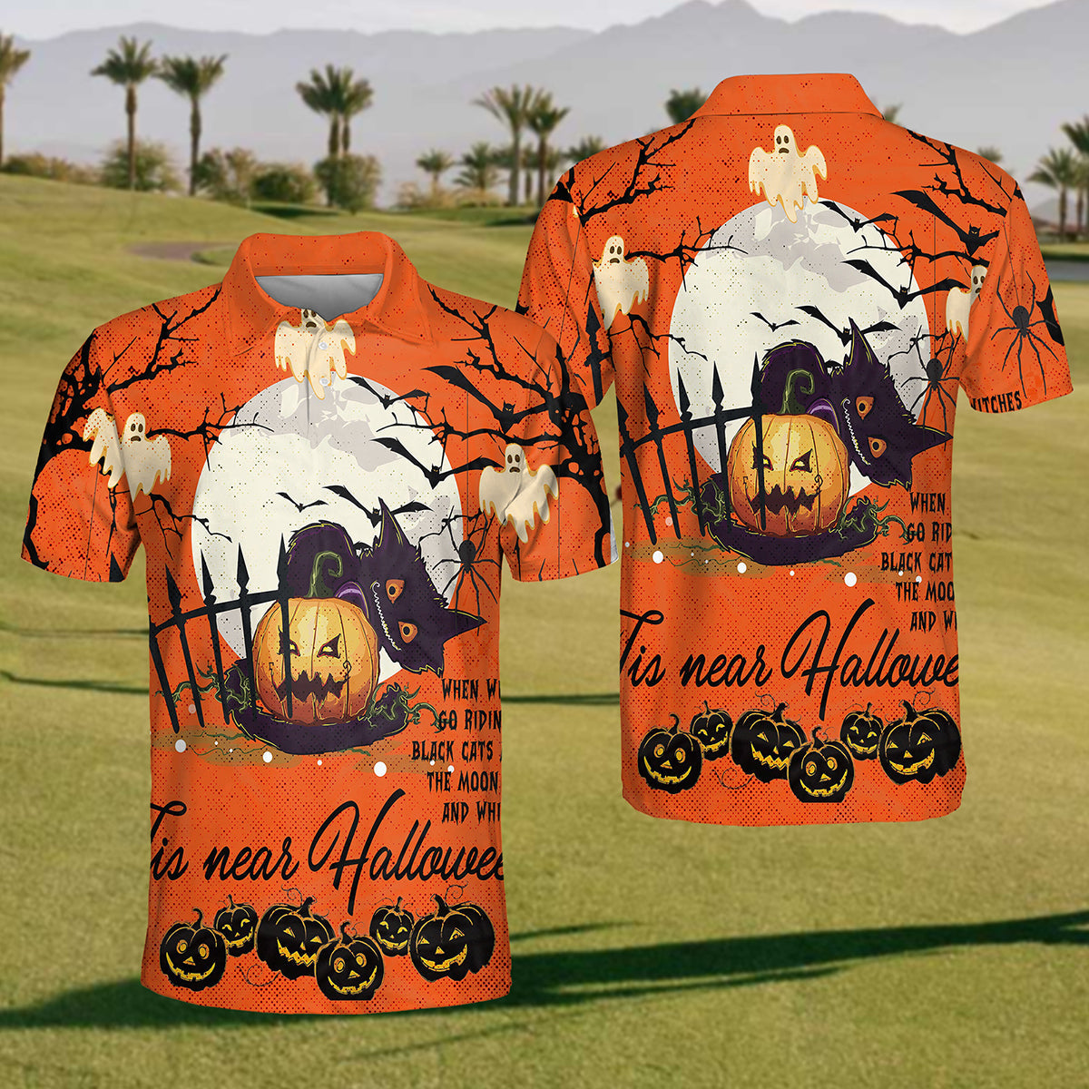 Mens Halloween Polo Shirt