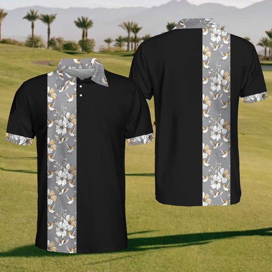 Mens Flower Polo Shirt