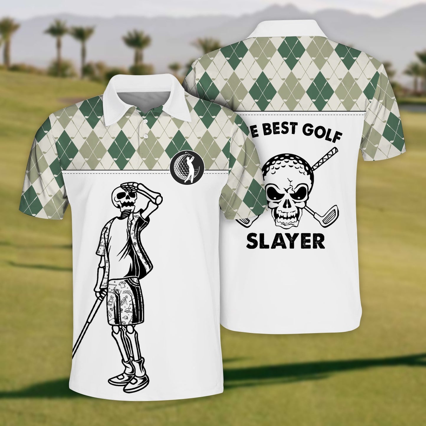 Men'S The Best Golf Slayer Polo Shirt