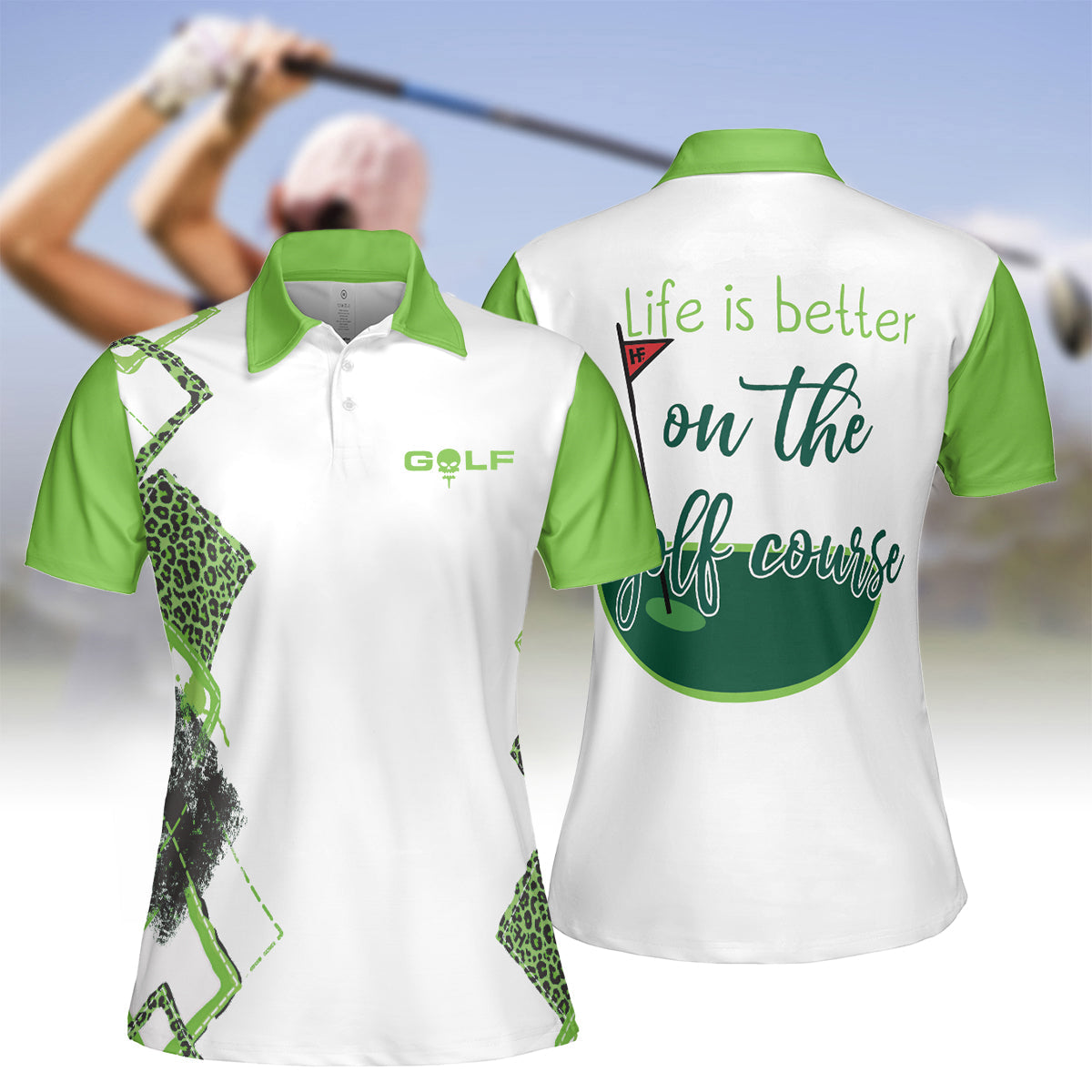 Life Is Better On The Golf Course Golf Short Sleeve Women Polo Shirt