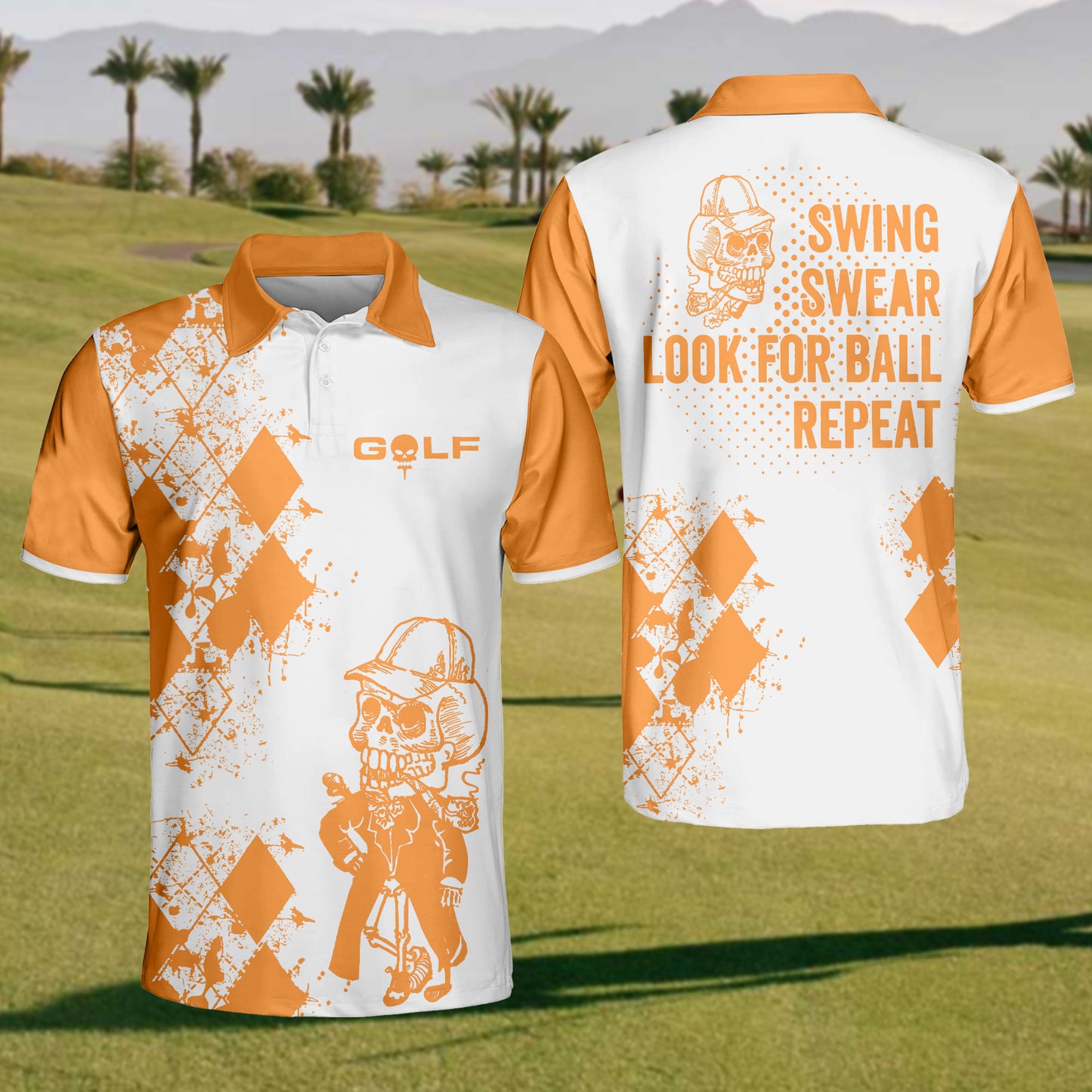 Golf Swing Swear Looking For Ball Repeat Polo Shirt For Men