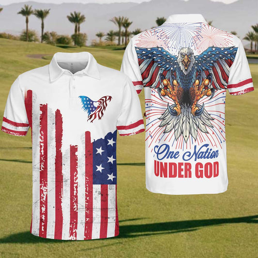 Men's Flag Eagle Polo Shirt