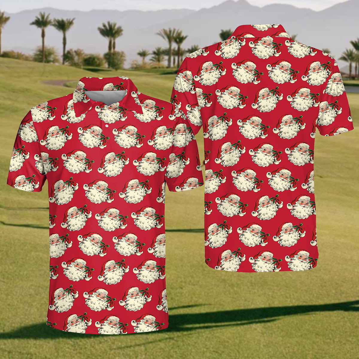 Mens Santa Polo Shirt