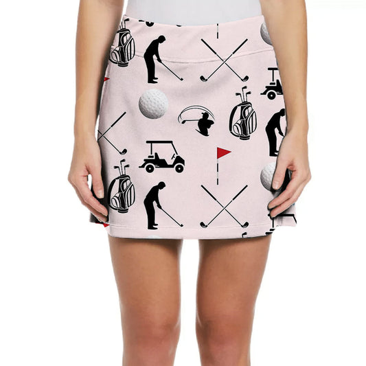 Women's Golf Graphic Skort（Leggings not included）