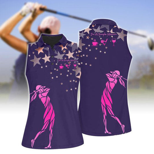 Women's Star Sleeveless Golf Shirt