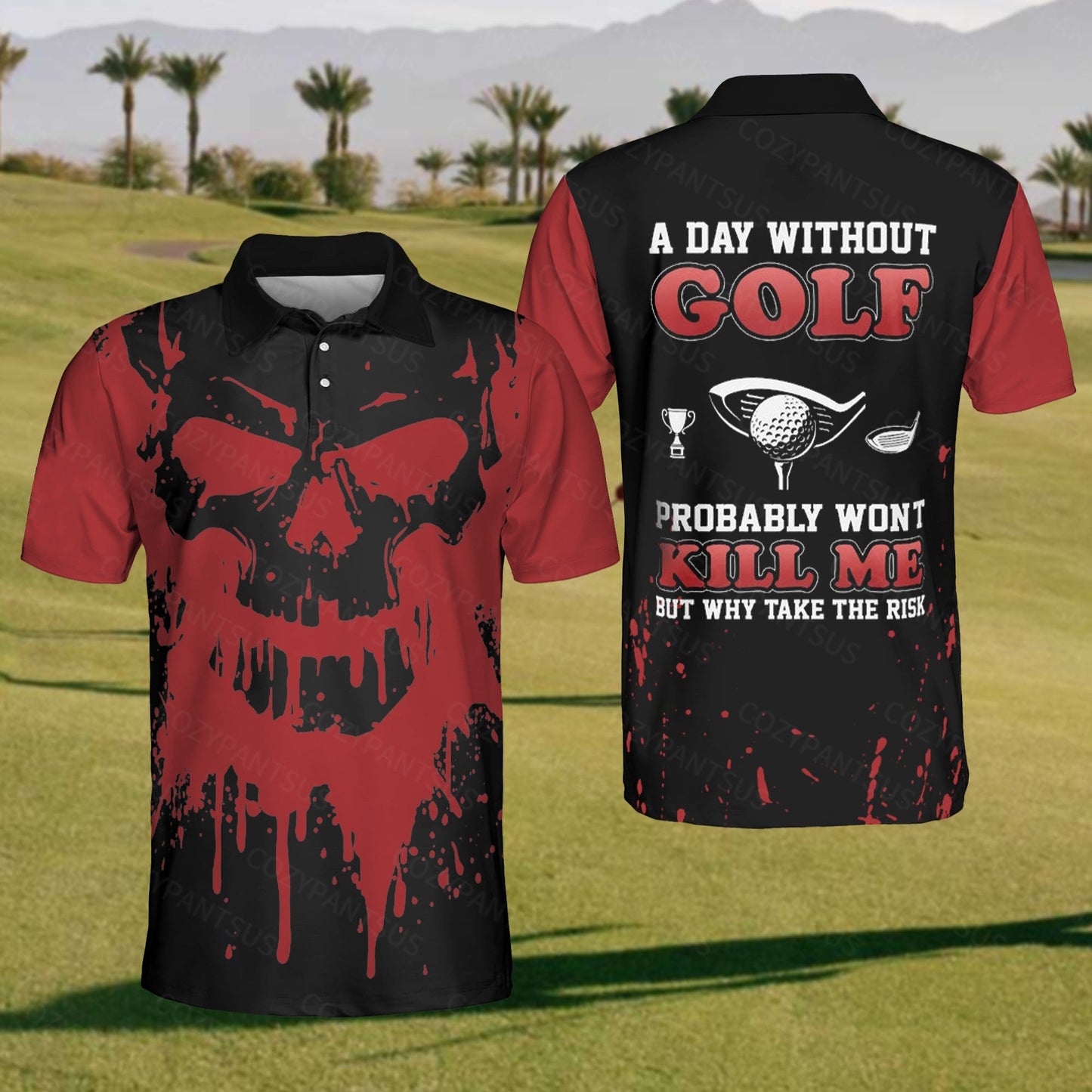 Men's Why Take The Risk Without Golf Polo Shirt