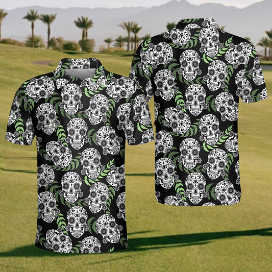 Mens Skull Polo Shirt