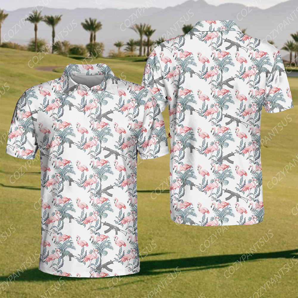 Men's Flamingo  AK (off white) Polo shirt