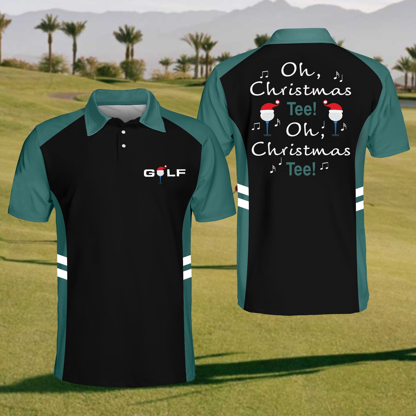 Men's  Christmas Tee Golf Polo Shirt