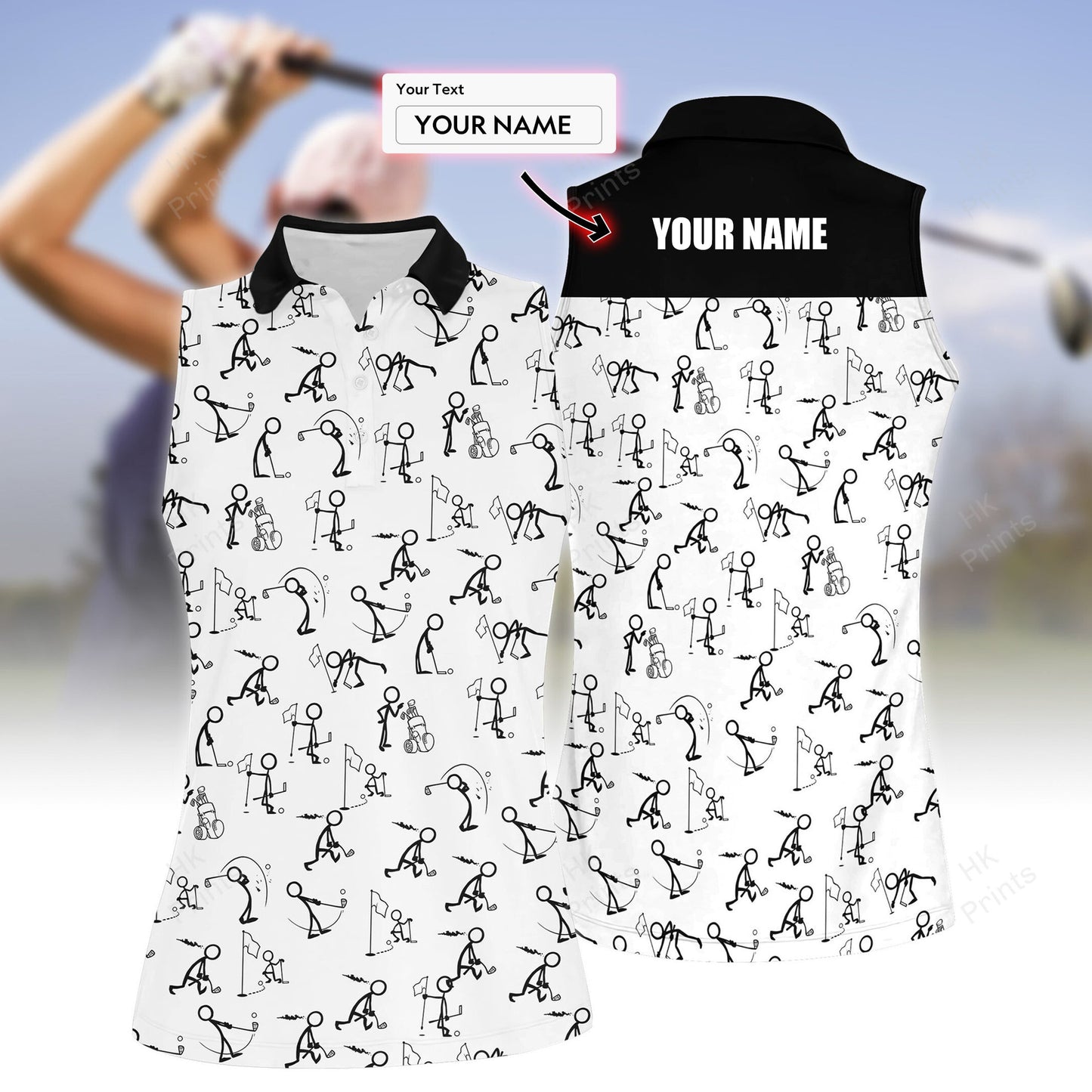 【Custom Your Name】 Women's Golf Polo Shirt