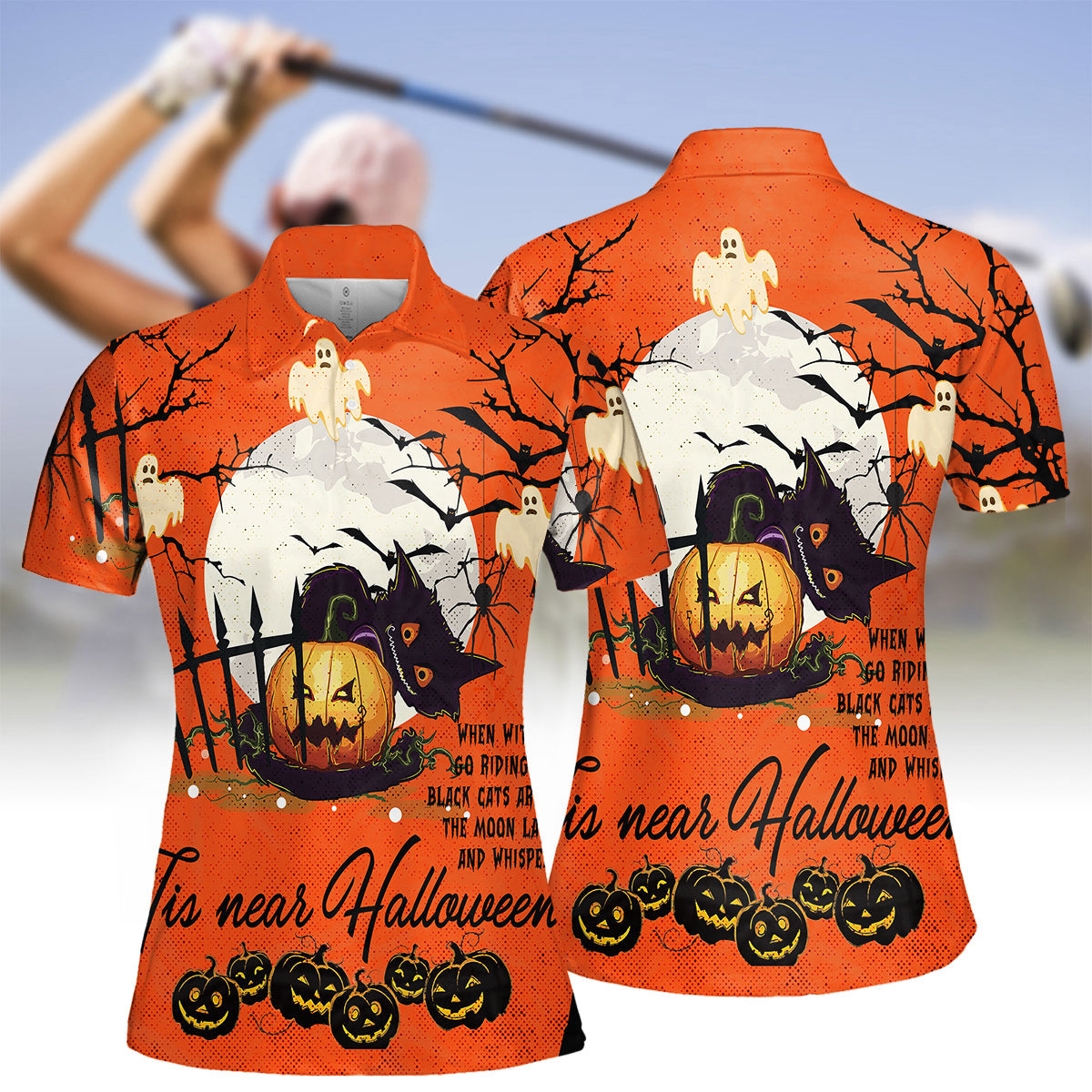 Women Halloween Polo Shirt