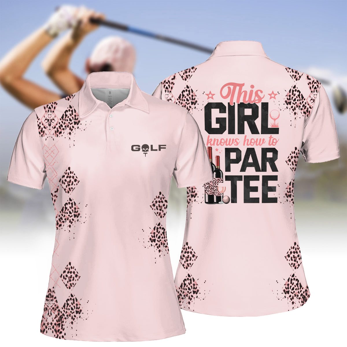 This Girl Knows How To Par Tee Women Short Sleeve Polo Shirt