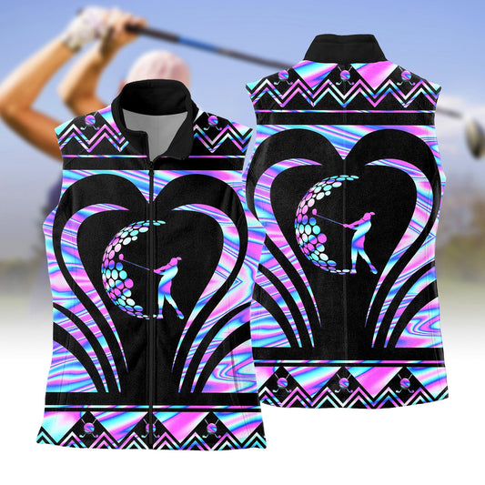 Women's Multicolor Golf Sleeveless Jacket