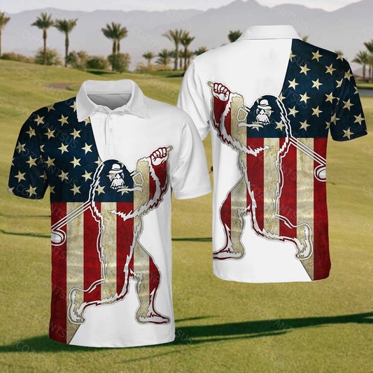 Men's Flag Golf Polo Shirt