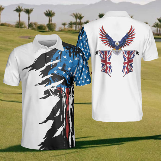 Men's Eagle and Skull Golf Shirt