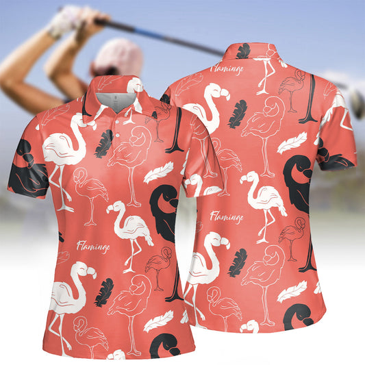 Women's Flamingo Golfer Seamless Polo Shirt