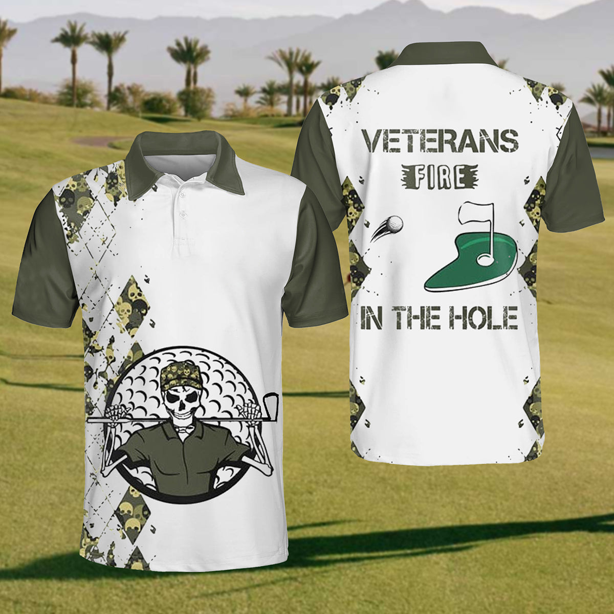 Mens Fire In The Hole Polo Shirt