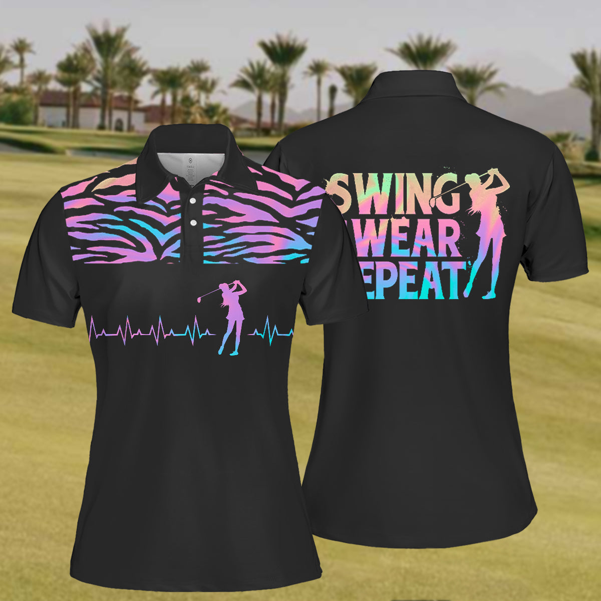 Women's Swing Swear Repeat Golf Polo Shirt