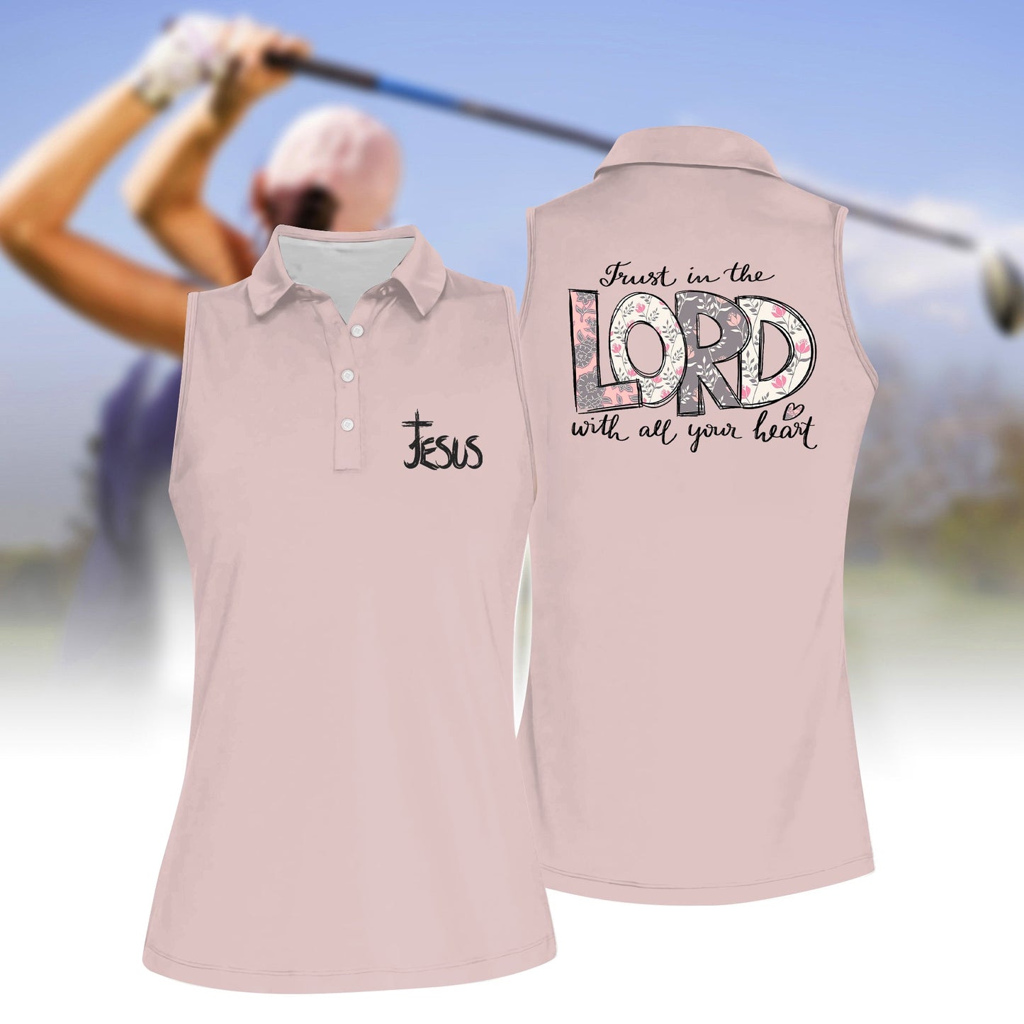 Women's Trust in The Lord Printed Polo Shirt