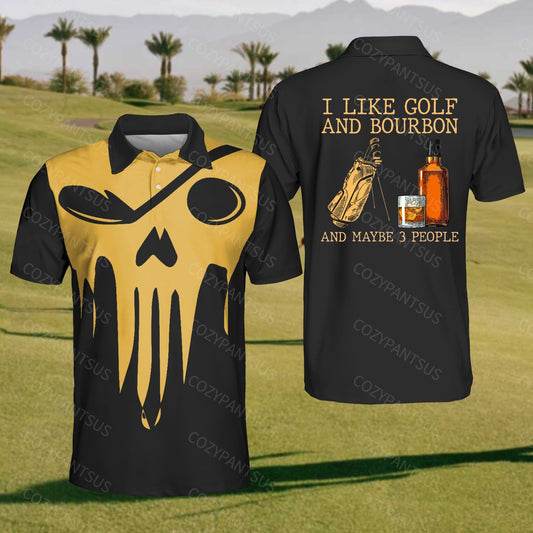 Men's I Like Golf And Bourbon Polo Shirt