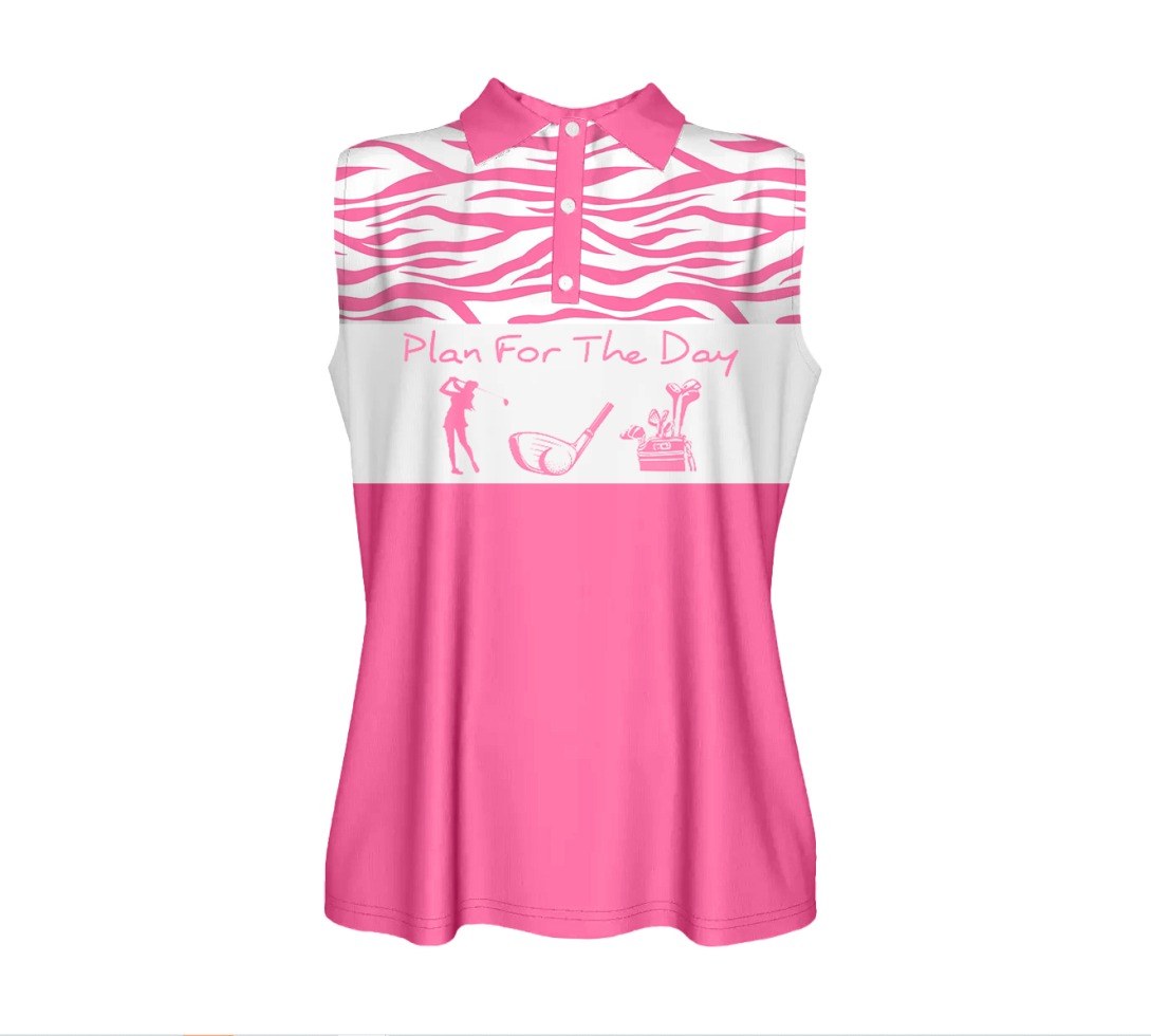 Plan For The Day Golf Women Sleeveless Polo Shirt