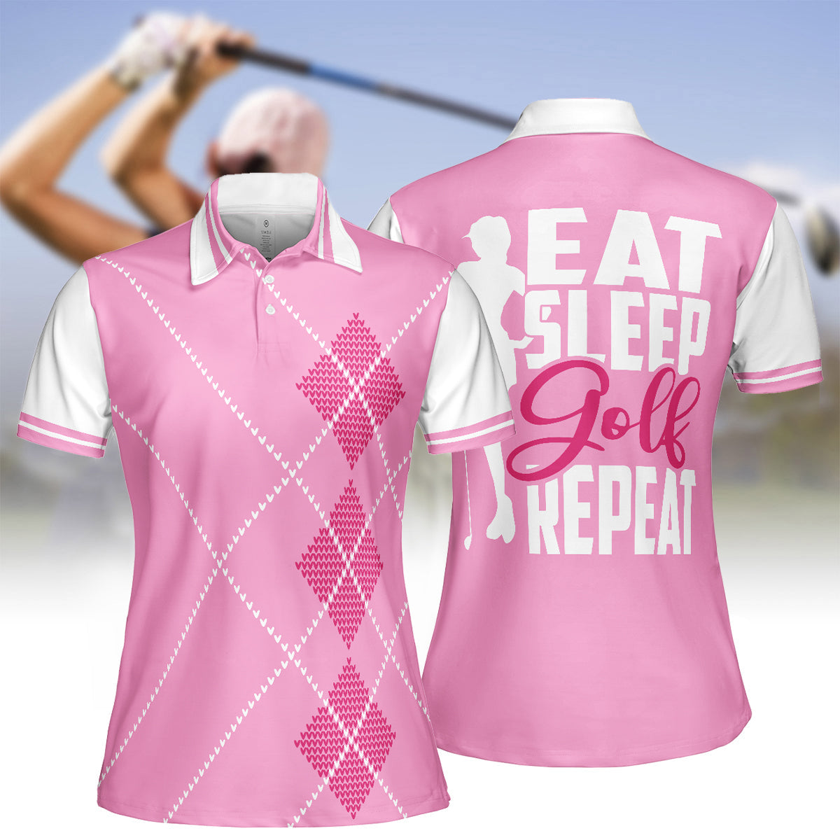 Women's golf short sleeve polo shirt